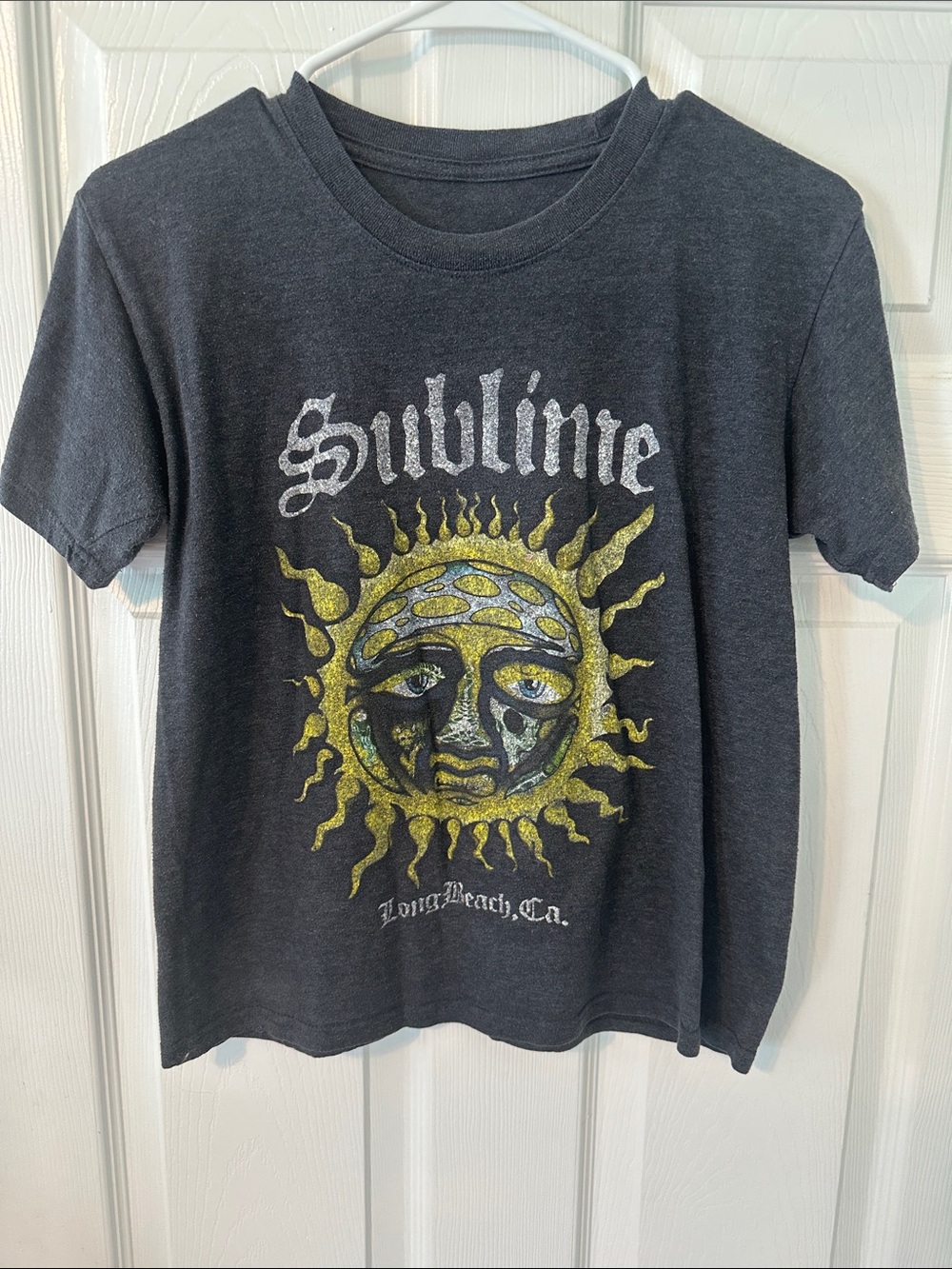 Sublime Long Beach, Ca, Short Sleeve Graphic Tee in Charcoal